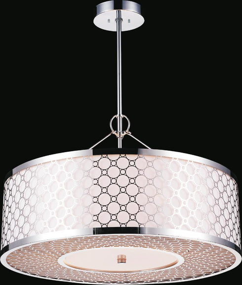 CWI Lighting Swiss 5 Light Down Chandelier With Chrome Finish Model: 5504P20ST